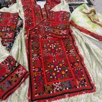 لباس زه آستین کامل دست دوز