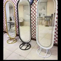 اینه فلزی ایستاده چوبی
