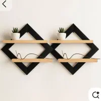 شلف های دیواری چوب|کتابخانه، شلف، قفسههای دیواری|نوشهر, |دیوار