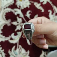 انگشتر یاقوت وفیروزه رکاب دستی