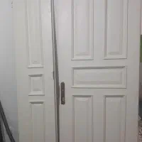 درب چوبی دولنگه همراه با چهارچوب