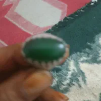 انگشترعقیق یمن سبزحسینی ب ضمانت