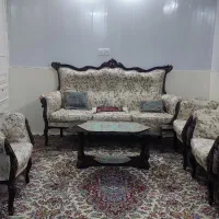 مبل استیل ۹نفره چوب راش|مبلمان خانگی و میز عسلی|بروجرد, |دیوار