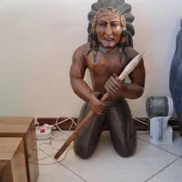 مجسمه کاملا چوبی نفیس  تایلندی یک تکه|مجسمه، تندیس، ماکت|تهران, تهرانپارس شرقی|دیوار
