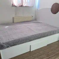 تخت دو‌نفره ام دی اف سالم همراه تشک