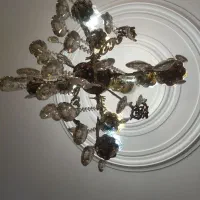 لوستر برنجی اصل ۴ شاخه ۸ شعله|لوستر و چراغ آویز|پاکدشت, پاکدشت (مامازند)|دیوار