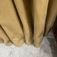۲ عدد پرده گوشواره ای خردلی با آستر ساتن|پرده، رانر، رومیزی|تهران, نیلوفر|دیوار