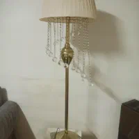 آباژور ایستاده  مدل طلایی کلاهک کرم تعداد 2عدد