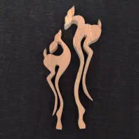 مجسمه چوبی برش اولیه