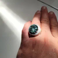 انگشتر موزانایت سبز