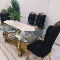 فروش فوری ست کامل مبل و میز ناهارخوری چوب گردو|مبلمان خانگی و میز عسلی|تهران, عبدل‌آباد|دیوار