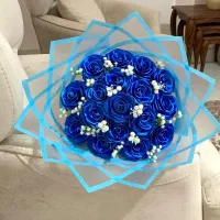 دسته گل خوشرنگ کاربنی|گل مصنوعی|ارومیه, |دیوار