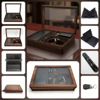 ست مردانه چرم طبیعی، کمربند ، کیف پول