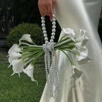 دسته گل عروسی لمسی|گل مصنوعی|قم, بنیاد|دیوار