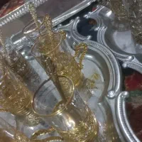 سرویس نو استکان ولیوان وشربتخوری زیرطلایی اروپایی