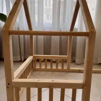 تخت چوبی باطرح کلبه