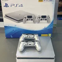 PS4 slim کپیخور نقره ای ۲ دسته