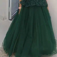 لباس مجلسی سبزبرای سن ۹تا۱۳سال سایزمیشه