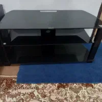 میز  tv  تلویزیون  شیشه ای