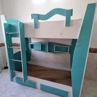تختخواب ۲طبقه نوجوان نئوپان با ۲عدد تشک رویال اصل