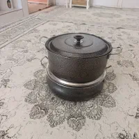 یک ماهیتابه روحی بدنه چکشی ویک قابلمه نسوز|ظروف پخت‌وپز|جوانرود, |دیوار