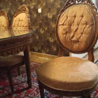 نهار خوری استیل ۸ نفره تمام چوب و شیشه روش