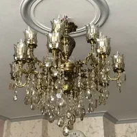 لوستر تمام برنج ۸شاخه ۱۶ شعله|لوستر و چراغ آویز|مشکیندشت, |دیوار