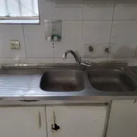 سینک استیل البرز  و شیر و کابینت فلزی