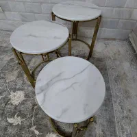 میز عسلی فلزی جدید طلایی