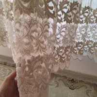 پرده گیپور دار استخوانی نسکافه ای|پرده، رانر، رومیزی|قم, زنبیل آباد|دیوار