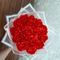 گل رز روبانی کادو ولنتاین