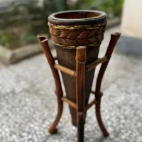 گلدان بامبو پایه دار|گل مصنوعی|ساری, |دیوار