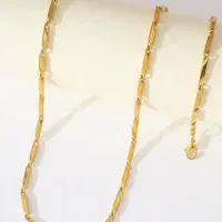 گردنبند مردانه مدل کبریتی رنگ طلایی|بدلیجات|خلخال, |دیوار