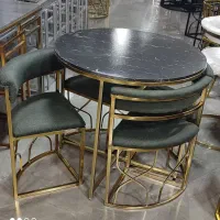 میز ناهارخوری گرد فلزی ۴نفره