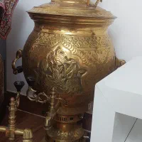 سماور ۲۵لیتری برنجی طلایی