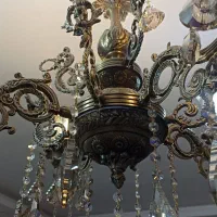 جفت لوستر چهار شاخه قدمت بالا سنگین وزن