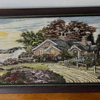 تابلو فرش ماشینی طرح مزرعه