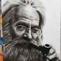 نقاشی چهره . سیاه قلم