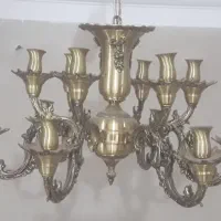 لوستر۶شاخه ای ۱۲شعله ای برنزاصل