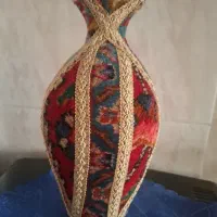 گلدان فرش دستباف قد ۳۰ سانت
