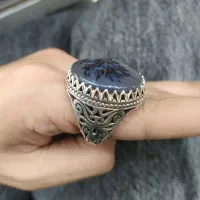 انگشتر نقره عقیق شجر