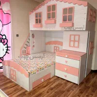 تخت دوطبقه طرح کلبه|تخت و سرویس خواب|تهران, علم و صنعت|دیوار