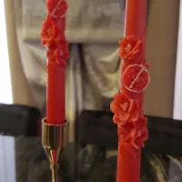 شمع یلدا با طرح انار و گل زیبا ساخت با مواددرجه یک