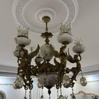 ویترین برنز،ساعت برنزی، آیینه شمعدان برنجی|کلکسیون اشیاء عتیقه|قنوات, |دیوار