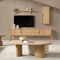 میزتلوزیون ام دی اف روکش چوب. اقساطی در شهرآرا|میز تلویزیون|دورود, |دیوار