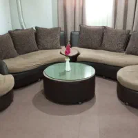 مبل یو همراه جلو مبلی