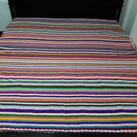 لحاف کرسی یا رو تختی قلاب بافی