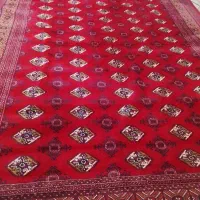 فرش طرح ترکمن دست باف در حد نو