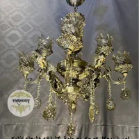 لوستر ۵شاخه ۱۰شعله تولیدی|لوستر و چراغ آویز|اصفهان, باغ فدک|دیوار