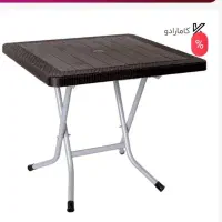 میز تاشو پایه فلزی و صندلی پلاستیکی